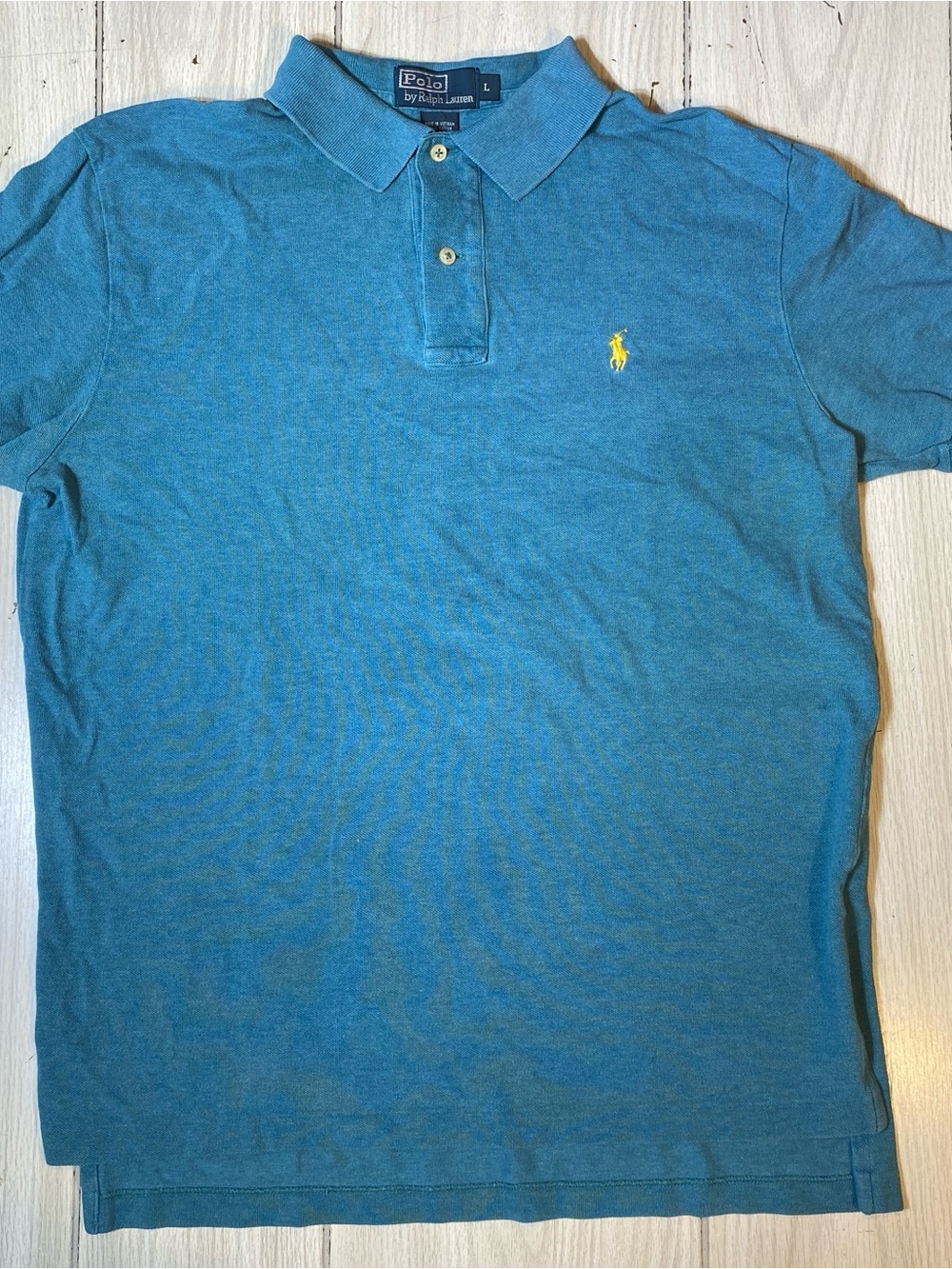 Men's Polo Ralph Lauren Blue Short Sleeve Cotton Polo Shirt Size L
